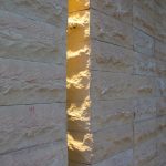 Photo Transitional style linen shade wall light