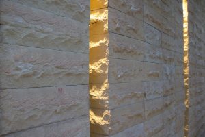 Photo Transitional style linen shade wall light