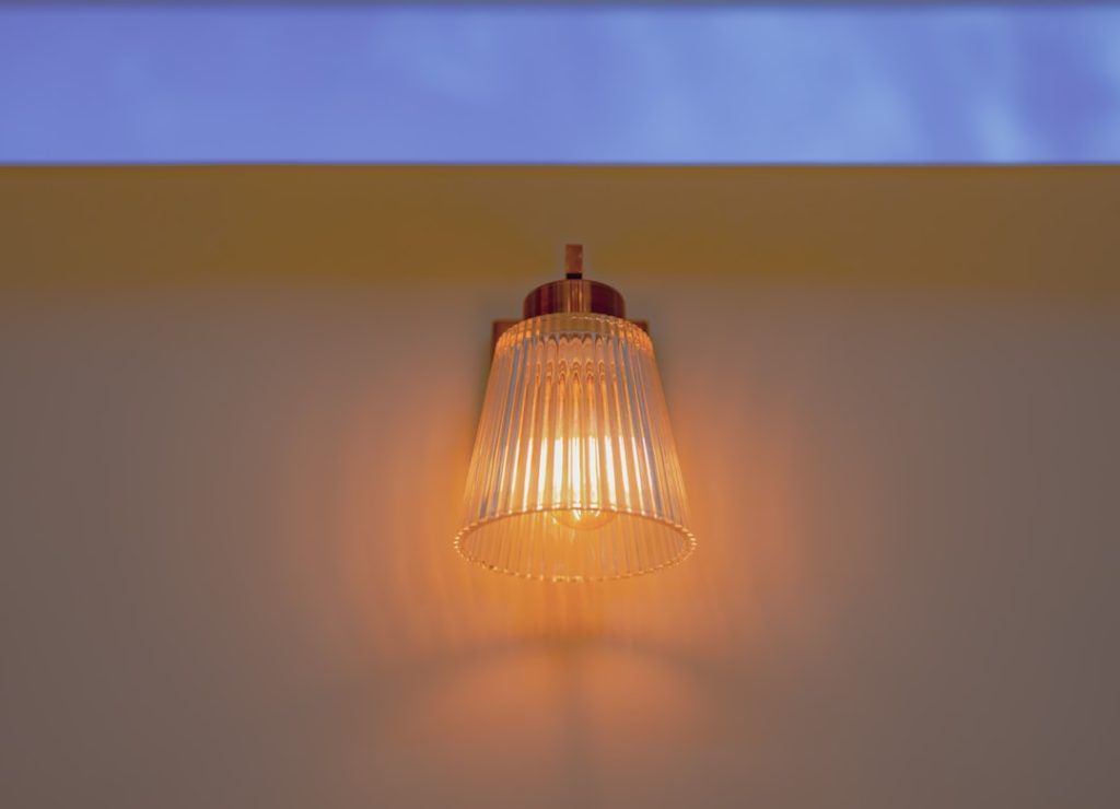 Photo glass wall sconce lighting