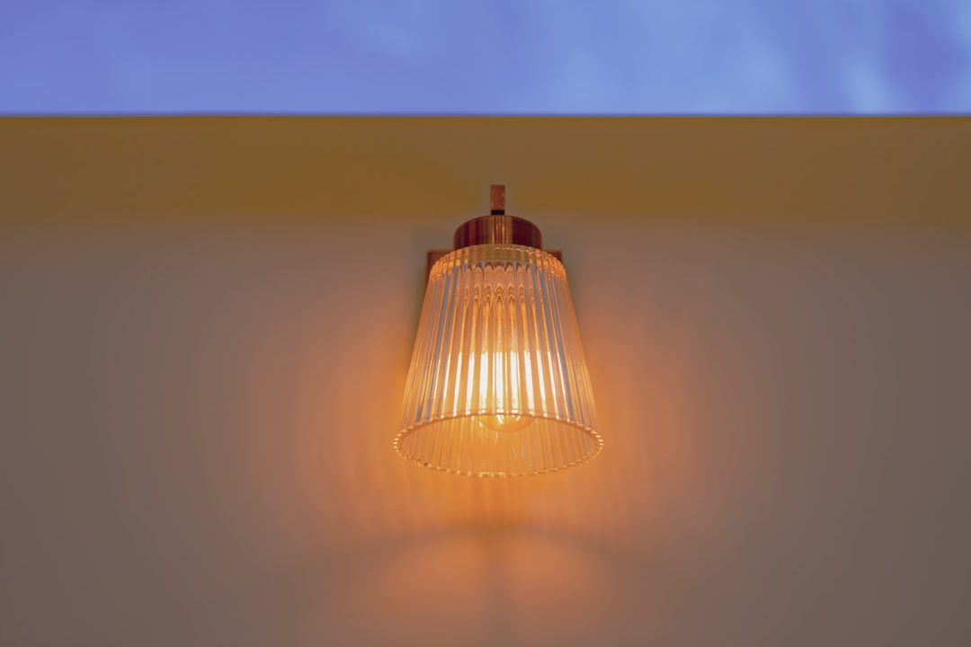 Photo glass wall sconce lighting